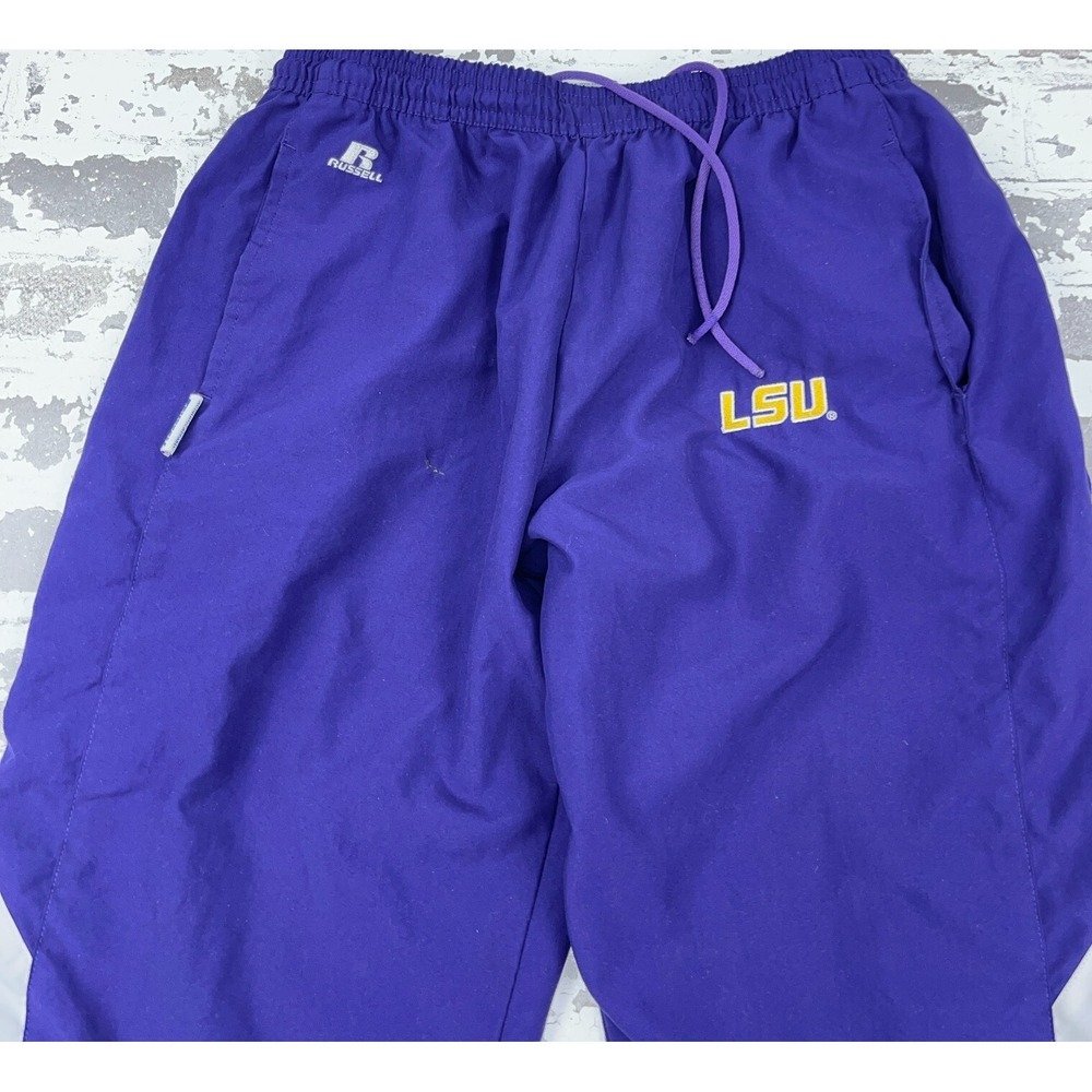 LSU Tigers Pants Women Medium Purple Windbreaker Track Suit Warm Ups Ladies * - Picture 3 of 14